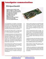 PCI-SyncClock32 datasheet - Time & Frequency Solutions