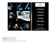 Achieving Software Validation through Simulation - ADI