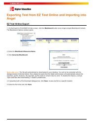 Exporting Test from EZ Test Online and Importing into Angel