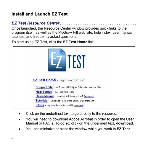 EZ Test 6.2 Quick Start Guide.pdf - MHHE.com