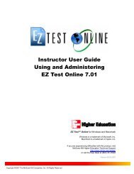 EZ Test Online User Guide - McGraw Hill Education Customer ...