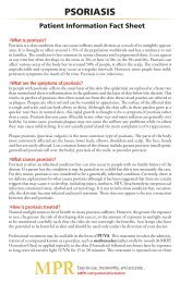 Psoriasis Patient Information Fact Sheet - MPR