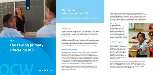 The Law on primary education BES - Rijksdienst Caribisch Nederland