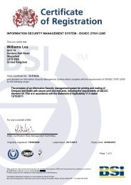 BSI Certificate - The Stationery Office