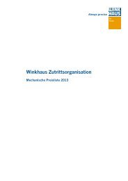 Preisliste Mechanik 2013 - Winkhaus