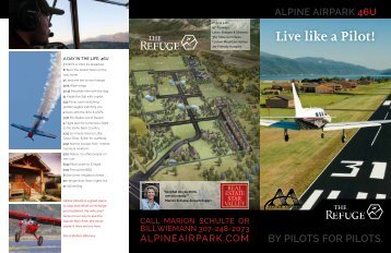 Fly-In Living at RefugeSkyRanch - Alpine Airport, Wyoming - Marion Schulte 307-248-2073 Real Estate of Star Valley