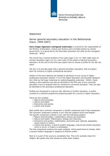 HAVO standaardverklaring 1999-2007 EN