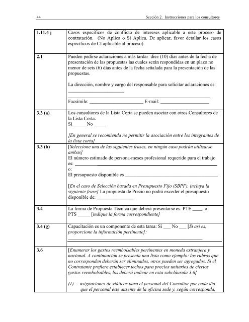 Solicitud EstÃ¡ndar de Propuestas para SelecciÃ³n de Consultores ...