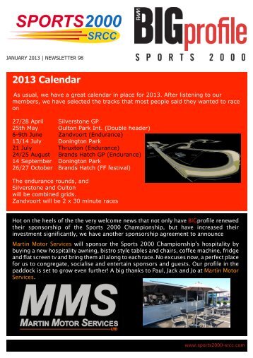 Newsletter 98 - Sports 2000