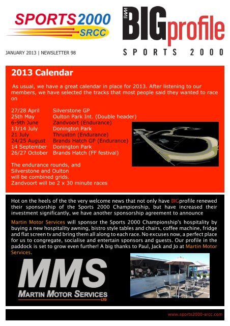 Newsletter 98 - Sports 2000