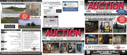 Koester Metals Inc. - Charleston Auctions