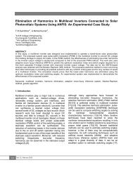 Elimination of Harmonics in Multilevel Inverters Connected to ... - JART