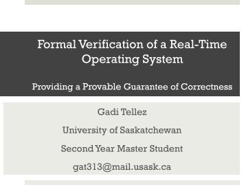 Formal Verification of a Real-Time Operating System