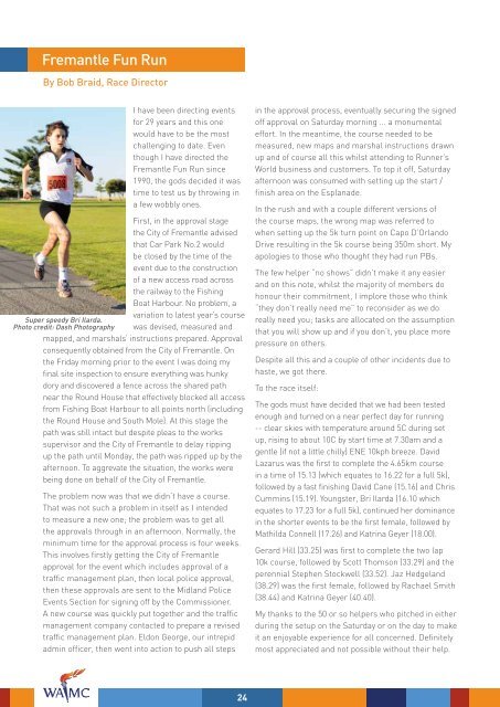 December 2011 Newsletter - West Australian Marathon Club