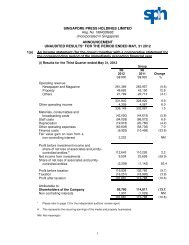 Annual Report 2012 - Singapore Press Holdings