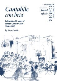 Cantabile con brio - Celebrating 50 years of London Concert Choir (1960-2010)