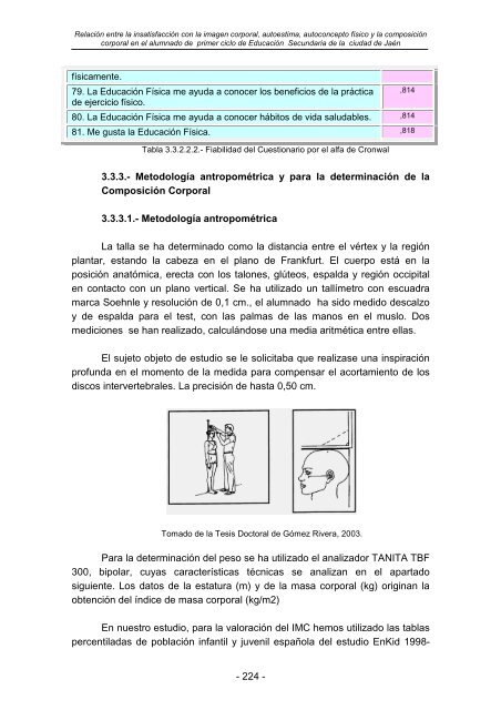 TOMO V FORMACIÓN DEL PROFESORADO IMAGEN CORPORAL, AUTOESTIMA Y AUTOCONCEPTO