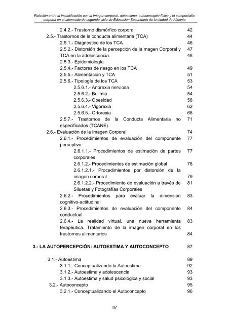 TOMO V FORMACIÓN DEL PROFESORADO IMAGEN CORPORAL, AUTOESTIMA Y AUTOCONCEPTO