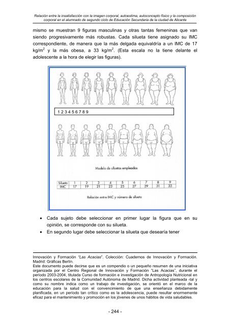 TOMO V FORMACIÓN DEL PROFESORADO IMAGEN CORPORAL, AUTOESTIMA Y AUTOCONCEPTO