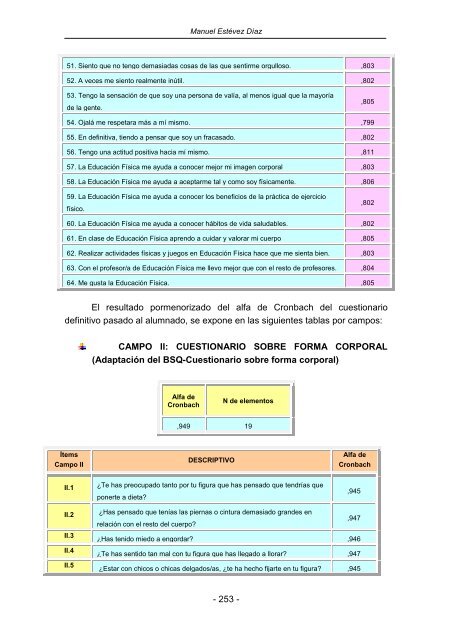 TOMO V FORMACIÓN DEL PROFESORADO IMAGEN CORPORAL, AUTOESTIMA Y AUTOCONCEPTO