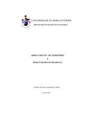 UNIVERSIDADE DA BEIRA INTERIOR - O DGE - UBI