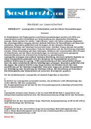 Merkblatt zur Lasersicherheit - MSW Showtechnik