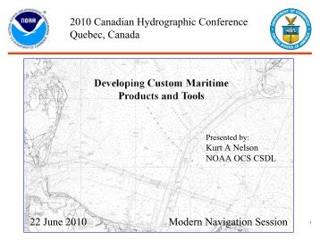 2010 Canadian Hydrographic Conference Quebec, Canada 22 ...