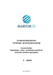 skipsdesign, -utstyr, -produksjon og drift - Maritim21