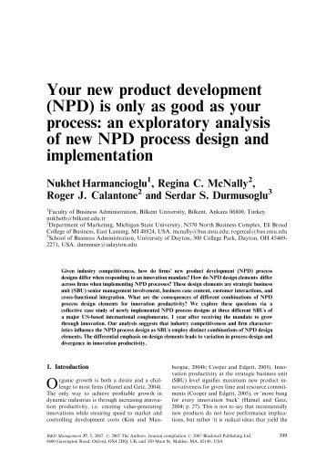 Your new product development (NPD) is only as good - ResearchGate