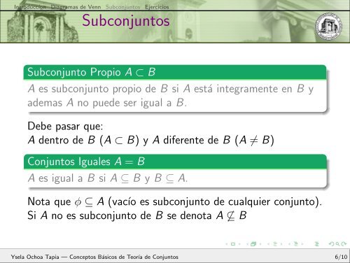 1.2 Diagramas de Venn y Subconjuntos