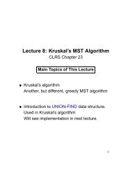 Lecture 8: Kruskal's MST Algorithm