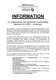 INFORMATION - Jobcenter Bochum