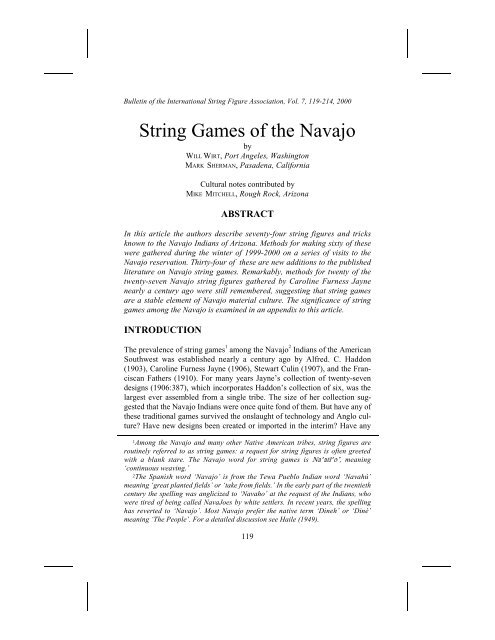 String Games of the Navajo