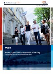 Master Evidence Based Innovation in Teaching - Maastricht University