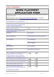 WORK PLACEMENT APPLICATION FORM - Pinewood Studios