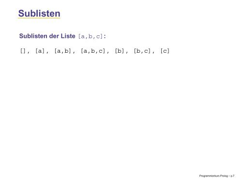 Mehr Listen und noch ein bisschen Arithmetik - Learn Prolog Now!