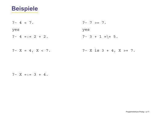 Mehr Listen und noch ein bisschen Arithmetik - Learn Prolog Now!