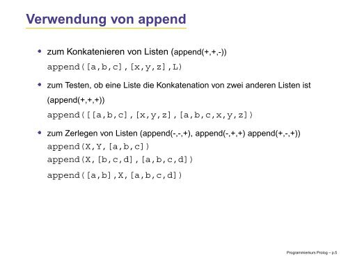 Mehr Listen und noch ein bisschen Arithmetik - Learn Prolog Now!