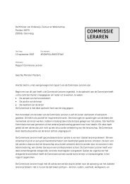 Aanbiedingsbrief van de Commissie Leraren - Vecon