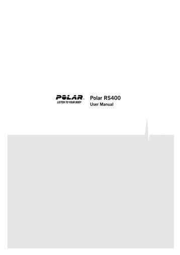 Polar RS400 User Manual