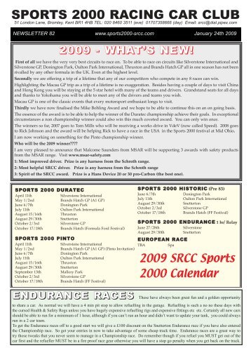 View Newsletter 82 - Sports 2000