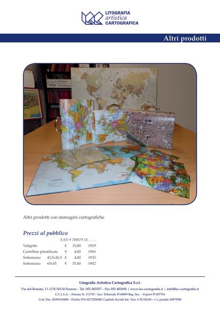 Kit cartografico per librerie - Presentazione e offerta