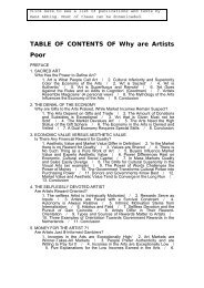 CONTENTS of the book - Hans Abbing