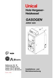 und Betriebsanweisung GASOGEN AIREX SZG Holz-Vergaser