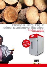 Heizen mit Holz eine saubere Sache HolzStar Lambda Holzsparofen