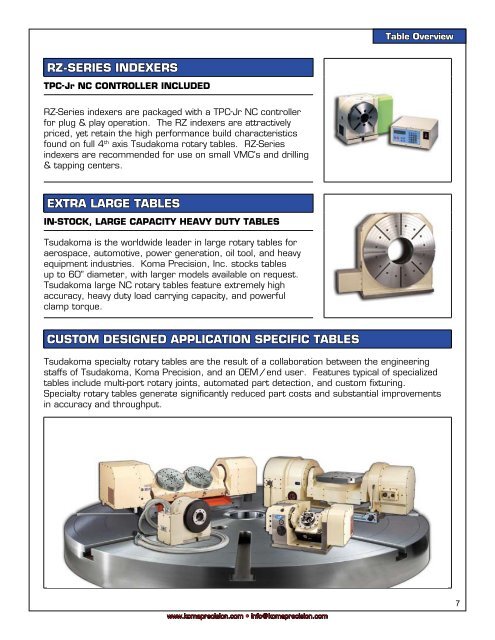 Koma Precision Tsudakoma Catalog - CNC Engineering, Inc.