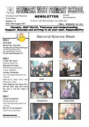 Newsletter 14 24-8-11.pub - Renmark West Primary School