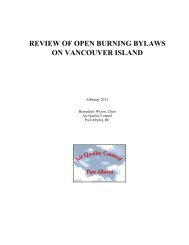 Review of Open Burning Bylaws on Vancouver Island - Alberni ...