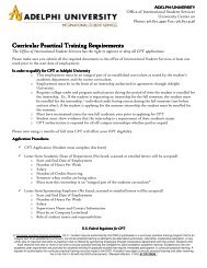 Curricular Practical Training Requirements ... - Adelphi University