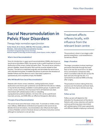 Sacral Neuromodulation in Pelvic Floor Disorders - International ...